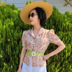 1930s Floral Blouse and Sporty&nbsp;Shorts